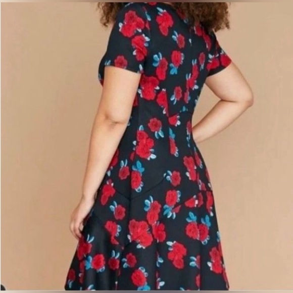 Lane Bryant Rockabilly Dress Black Red Floral
Rose Roses Plus Size 28 Fit Flare - Picture 2 of 12